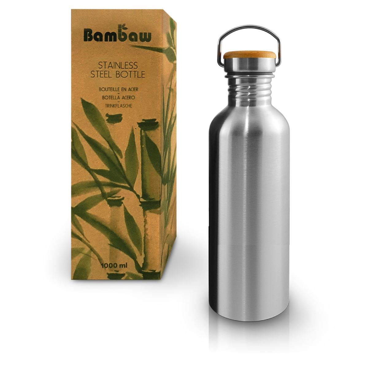 Bambaw 1000ml Sticla pentru Lichide din Oțel Inoxidabil – BPA free