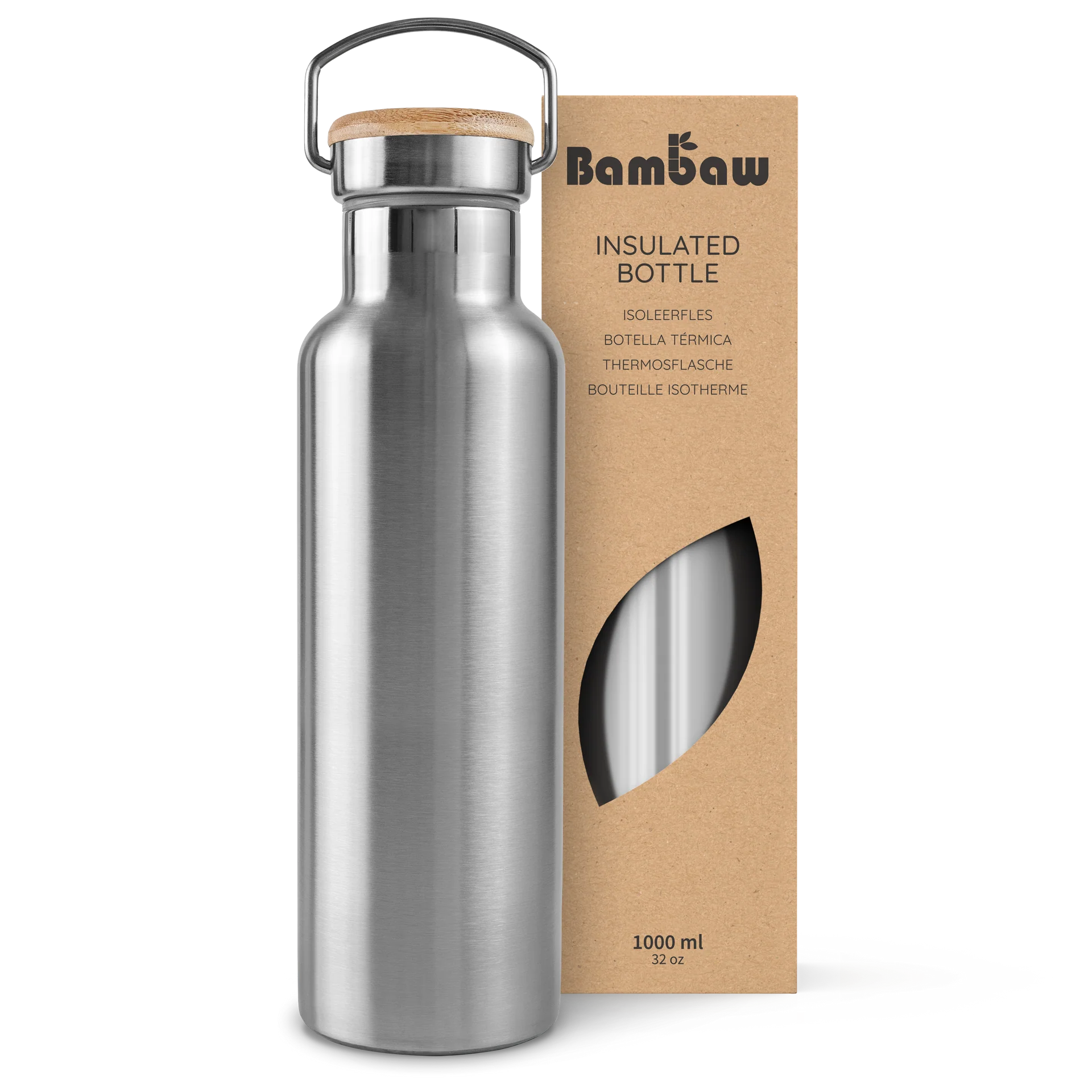 Bambaw Sticlă Inox Termos 1000ml